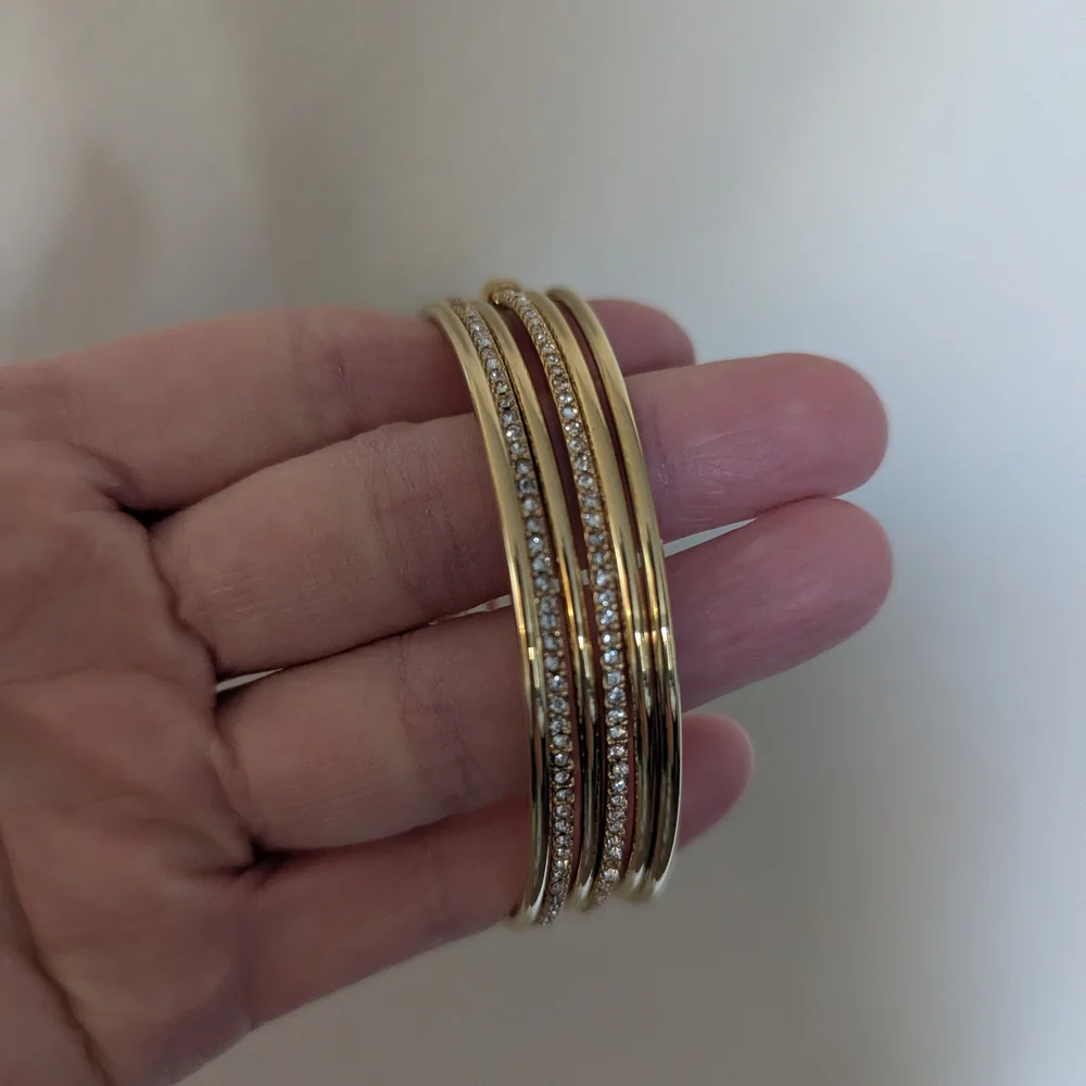 Kate Spade New York Stacked Bracelets Six Bangles Connected - Picture 2 of 2